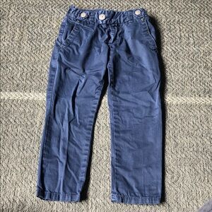 Kids Casual Pull-On Navy Blue Chinos